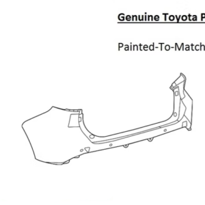 Painted 2021-2024 Toyota Venza Rear Bumper | Genuine OEM