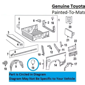 Painted 2024-2026 Toyota Tacoma Fuel Door | Genuine OEM